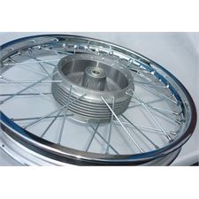 WHEEL COMPLETE - DRUM BRAKE - WITH LINE FOR LID -  1,85-18"  - (ZINC WIRES)